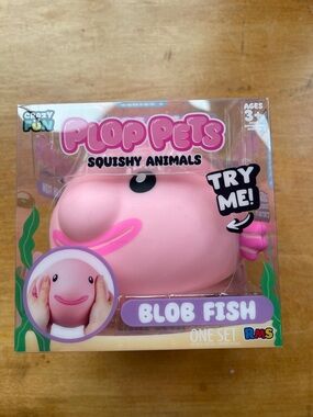Plop Pets Pink Blob Fish Squishy Toy by